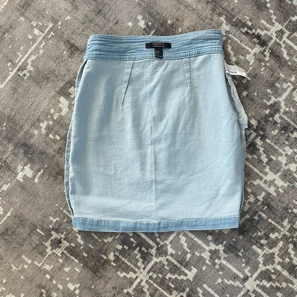 NWT Size M light blue high waisted Forever 21 mini skirt - Picture 4 of 11